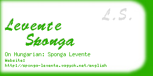 levente sponga business card